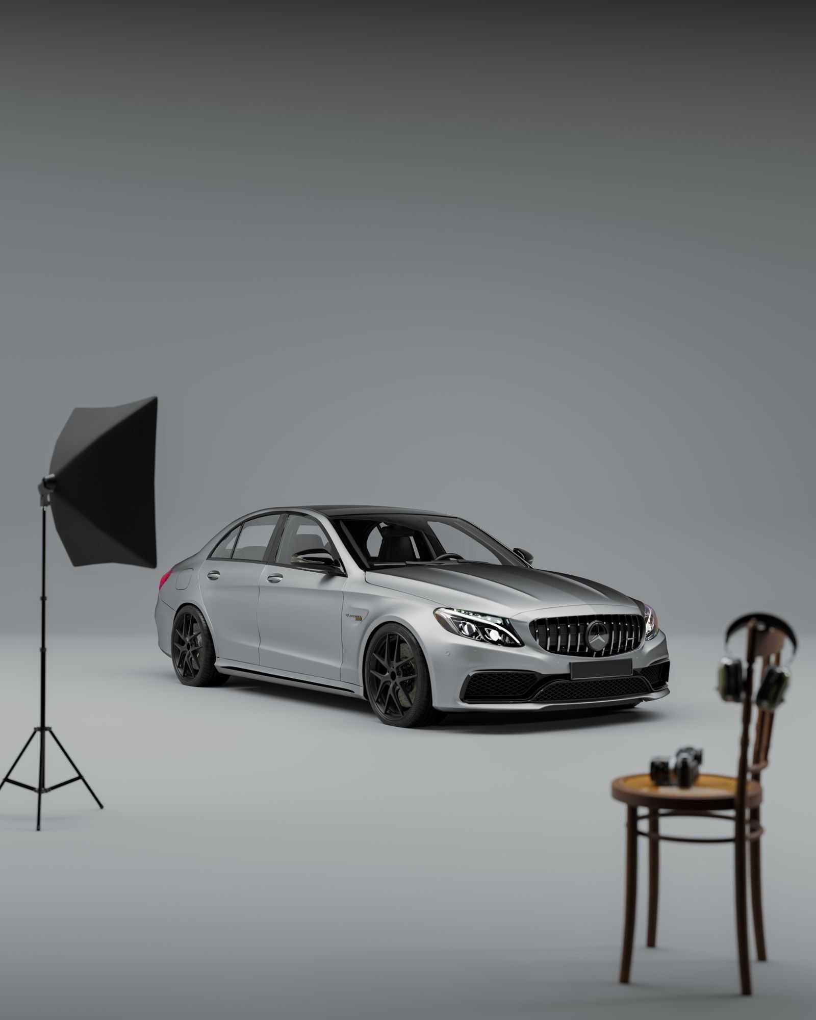Professional studio photography of a luxury car for a Florida exotic rental brand