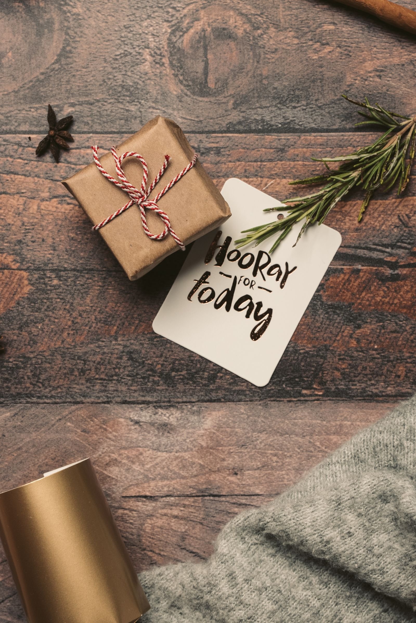Gift certificate wrapped for the holiday season for a marine rental business