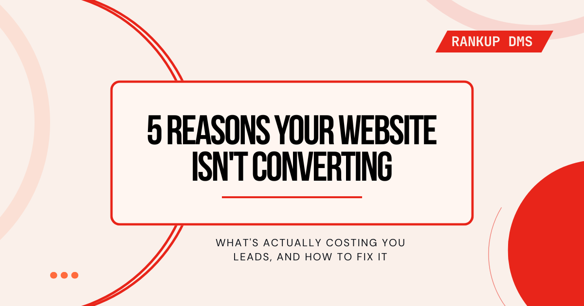 auto shop website not generating leads featured image